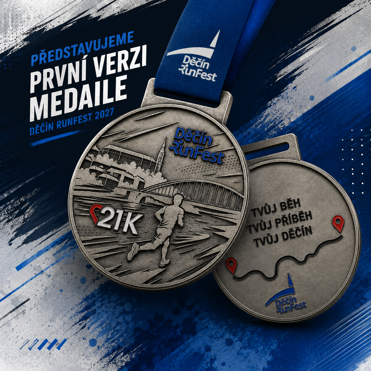 Představujeme medaili pro Děčínský půlmaraton 2027!
